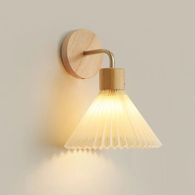 Nordic LED Wall Lamp Modern Wood Wall Light Indoor Lighting Room Decor Sconces For Bedside Bedroom Living Room Hotel E27 Bulb