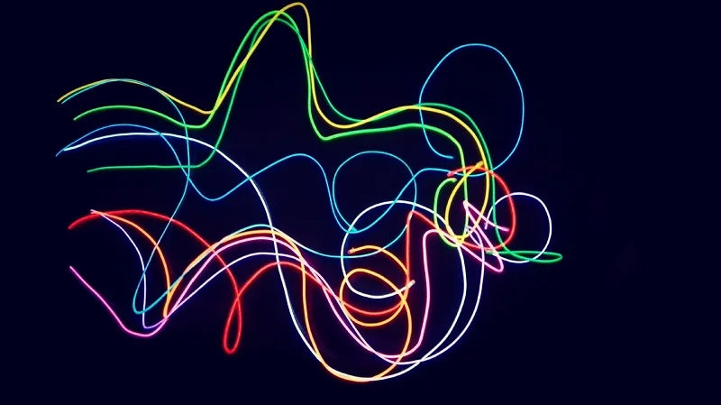 1m 3m 5m Glow EL Wire Neon Cable for Christmas Dance Party DIY Costumes Multicolor Illuminated Light AA Battery  Lamp LED Strip