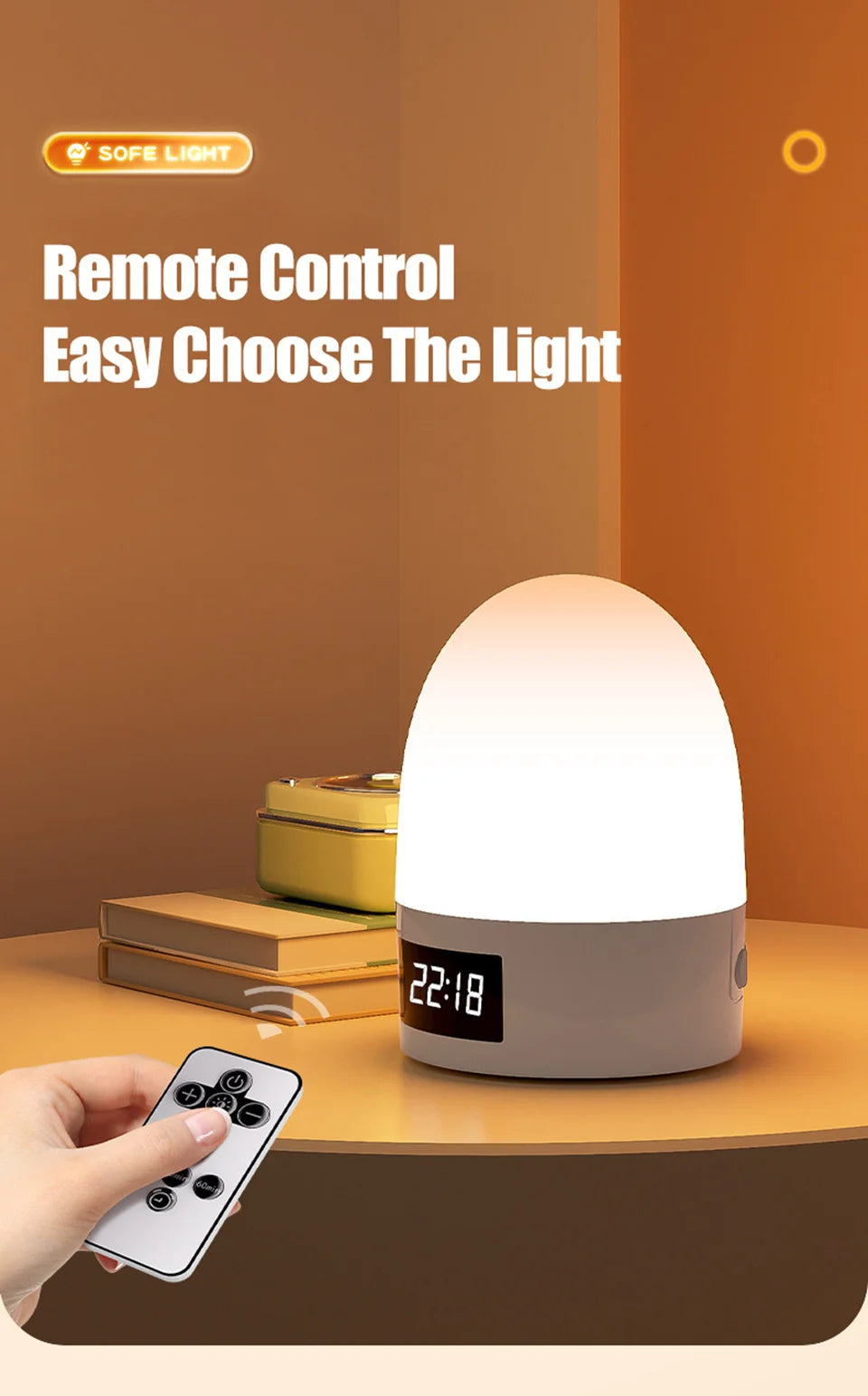 Touch Night Light Rechargeable 3 Color Wireless Baby's Room Bedside Lamp USB LED Night Light Ambient Soft Light For Kids Gift