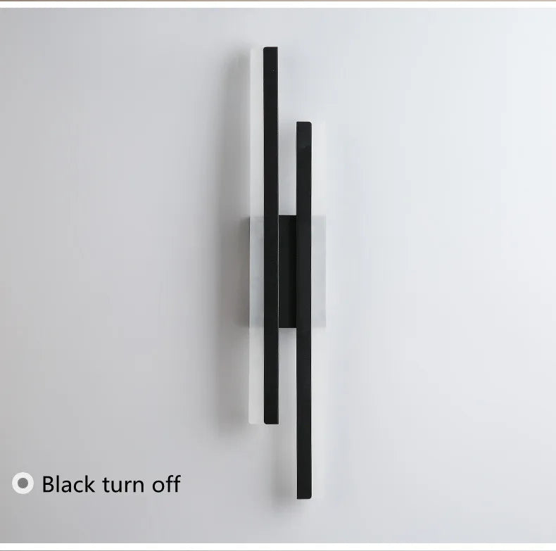 LED Wall Lamp Bedroom Wall Sconces Copper Line Pipe Acrylic Lampshade Indoor Lighting for Living Room Corridor Light Fixture