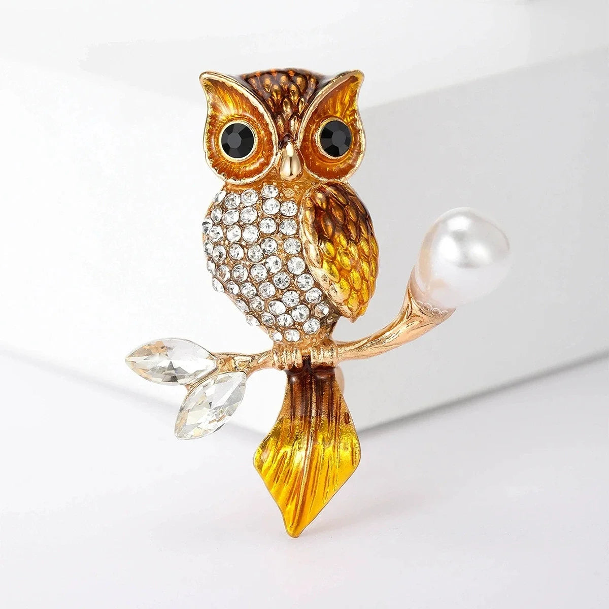Double Owl Brooch