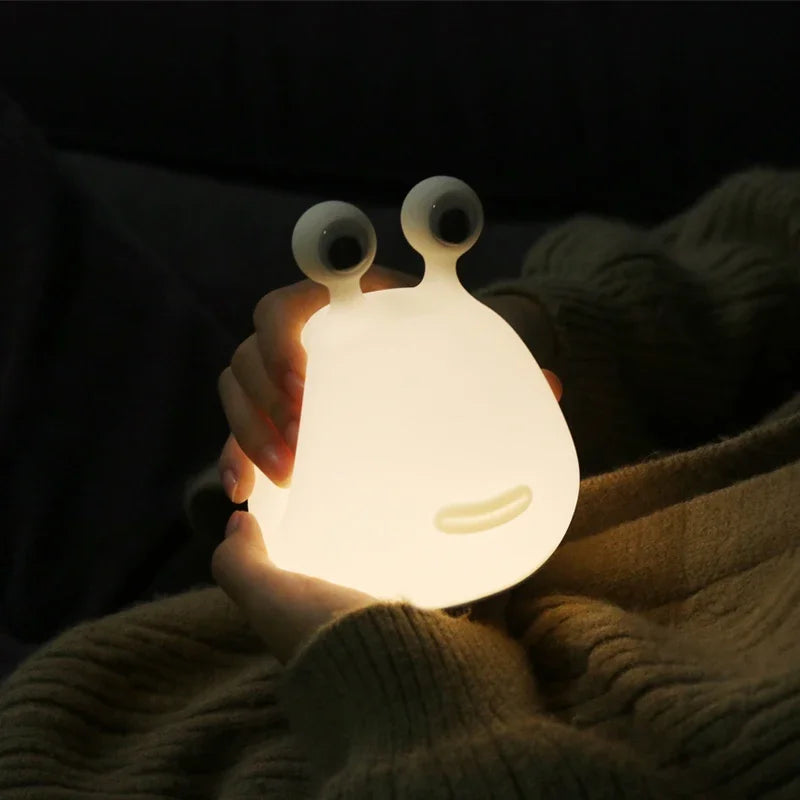 Cartoon Slug LED Night Light Bedroom Sleeping Eye Protection Silicone Bedside Floor Lamps Baby Feeding TableLamp Room Decor Toys
