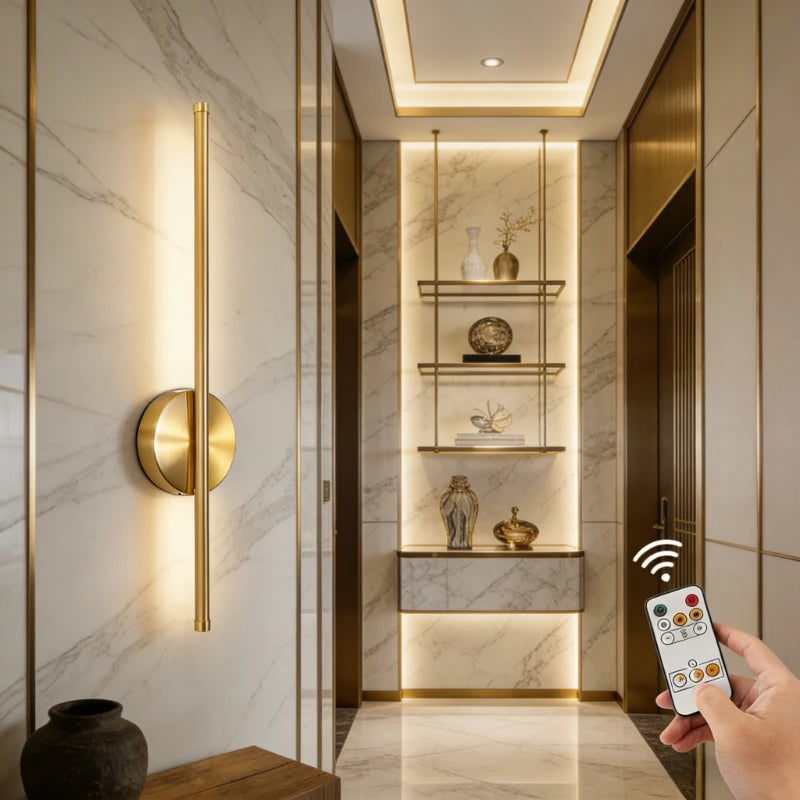 Magnetic Rechargeable 50 Wall Lamp Black Gold For Living Room Bedroom Hallway Study Stairwell Cloakroom LED Lighting Wiring Free
