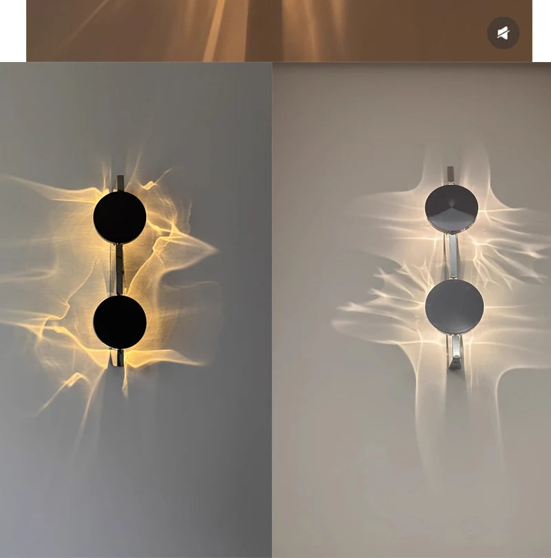 Modern LED Wall Light Rotatable Corrugated Wall Lamp Stainless Steel Atmosphere Wall Sconces Hotel Bedroom Bedhead Lights