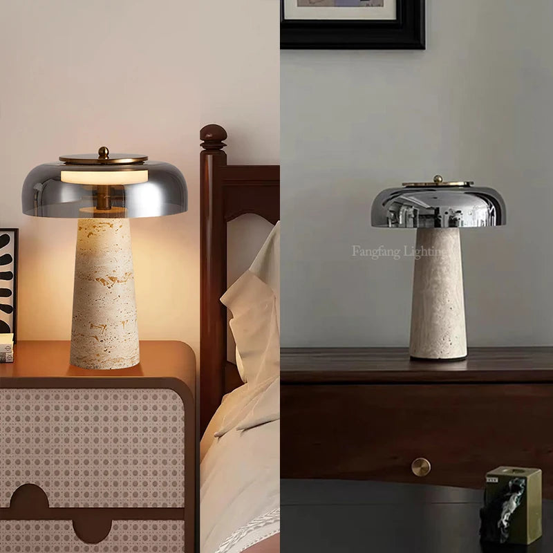 Aeris Table Light – Warm Stone Glow for Calm Spaces