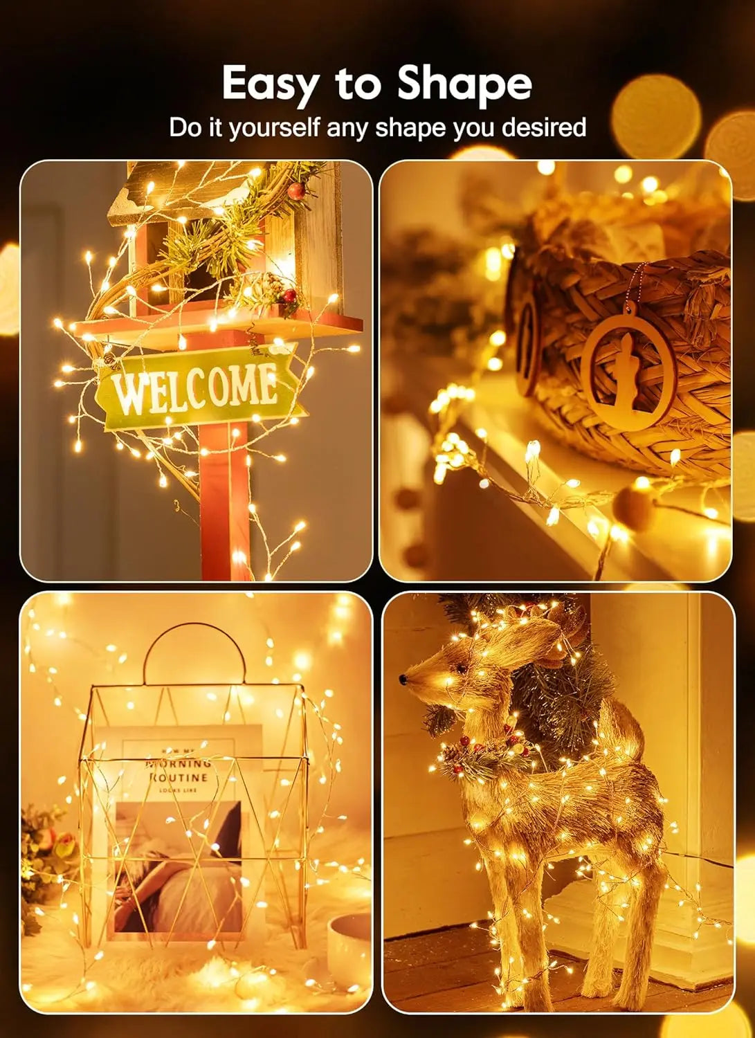 3/6/9M USB Power LED Firecracker String Lights Remote Control Garland Fairy Lights for Wedding Party Garden Christmas Decoration