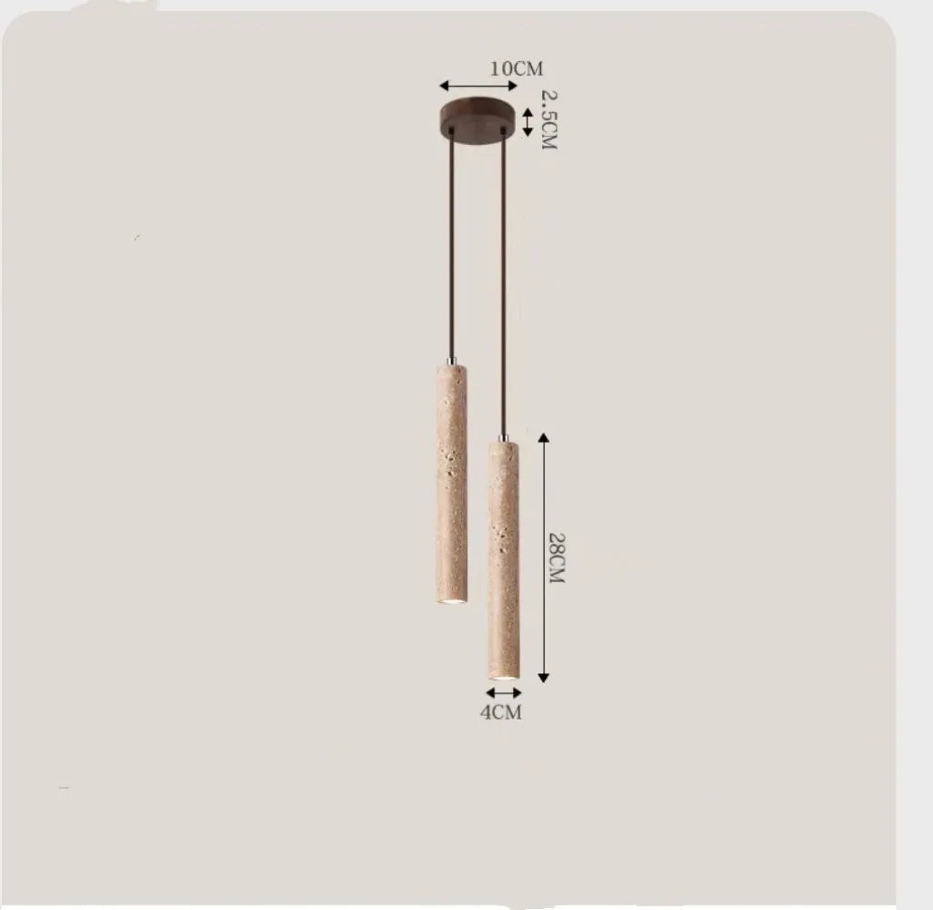Neri Travertine Ceiling Light – Calm Light for Bedside & Bedroom