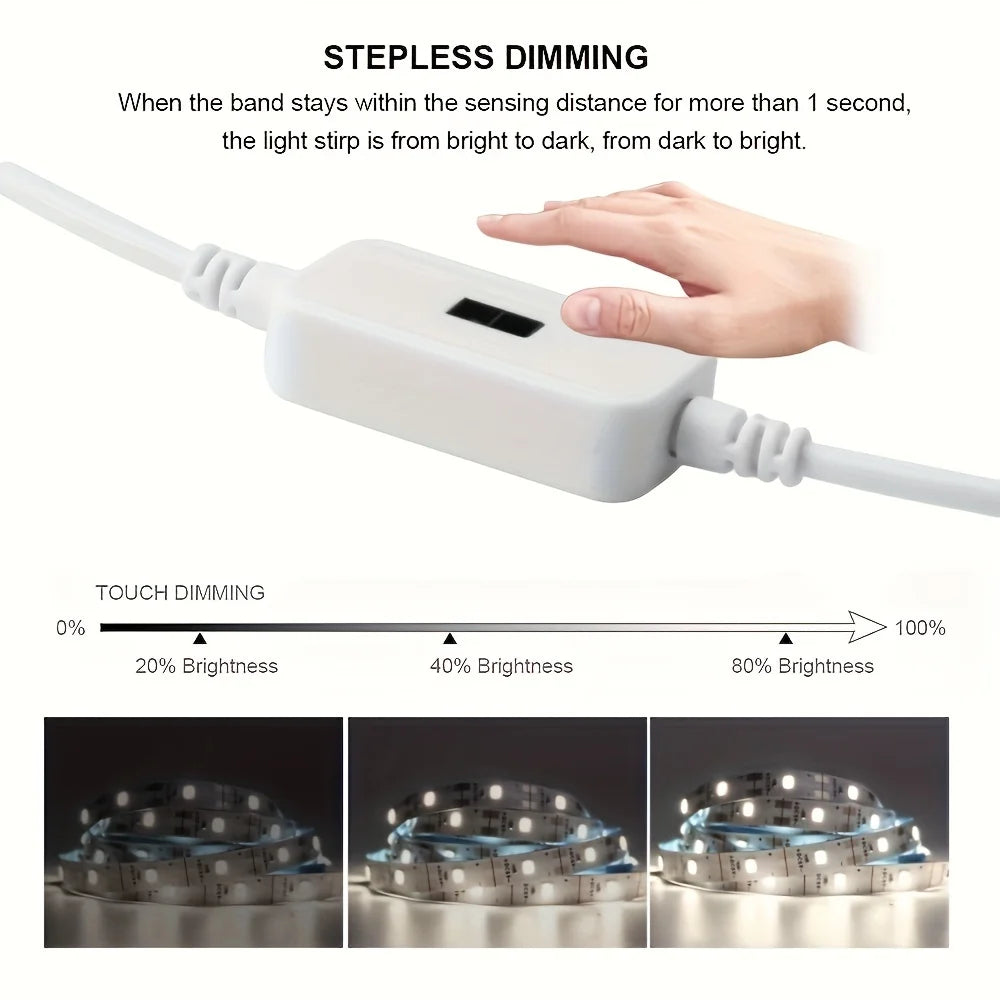 USB LED Strip with Hand-Sweep Sensor – 1–5 m – image 2