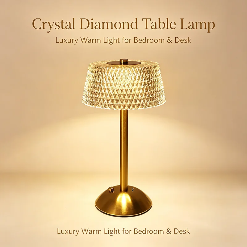 Rechargeable LED Night Light Touch Bedroom Night Lamp Bedroom Study Bedside Atmosphere Decoration Glass LED Table Lamps