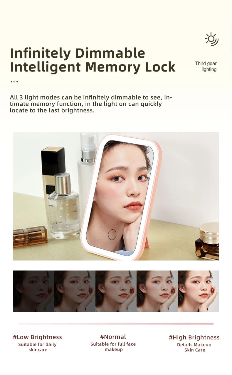 Avena Foldable Touch LED Makeup Mirror