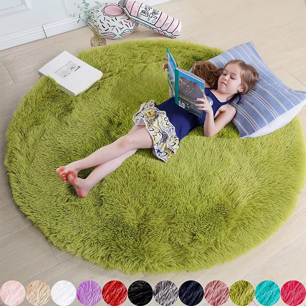 Fluffy Round Rug