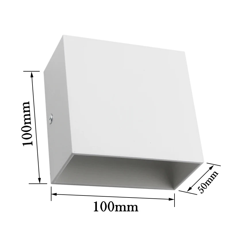 LED Wall Sconces 6W Modern Indoor Wall Lamp, White Up Down Wall Mount Lights for Living Room Hallway Bedroom Decor