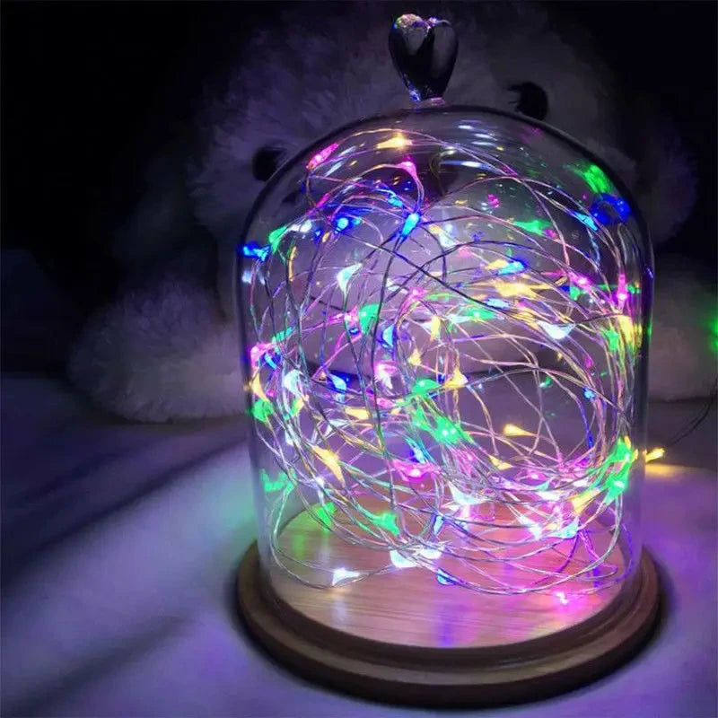 1Pack Fairy Light String Led Copper Wire String Light 1/2/3/5/10M Battery Powered For Bedroom Garden Party Wedding Decoration