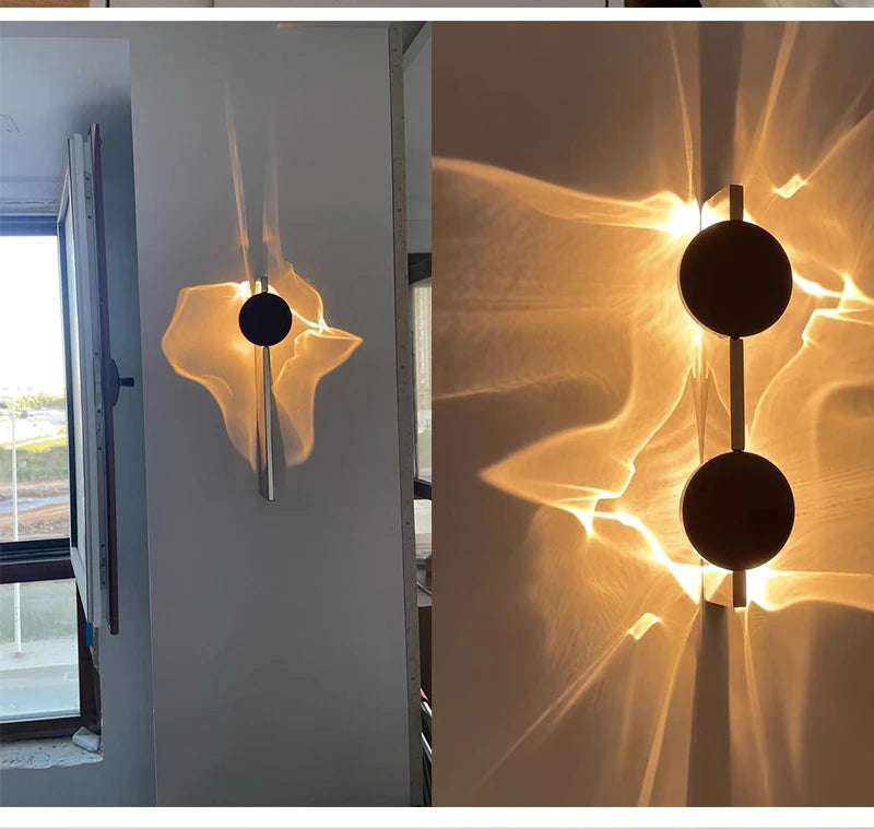 Modern LED Wall Light Rotatable Corrugated Wall Lamp Stainless Steel Atmosphere Wall Sconces Hotel Bedroom Bedhead Lights