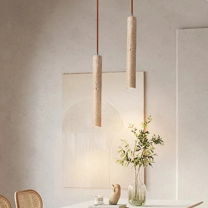 Neri Travertine Ceiling Light – Calm Light for Bedside & Bedroom