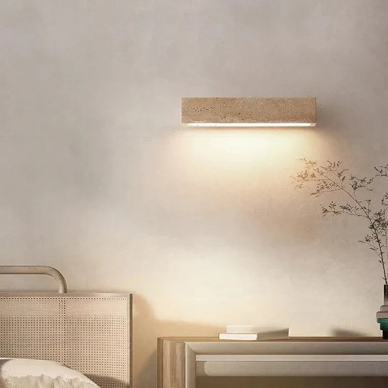 Tarin Stone Wall Light – Quiet Warmth for Bedside & Bedroom