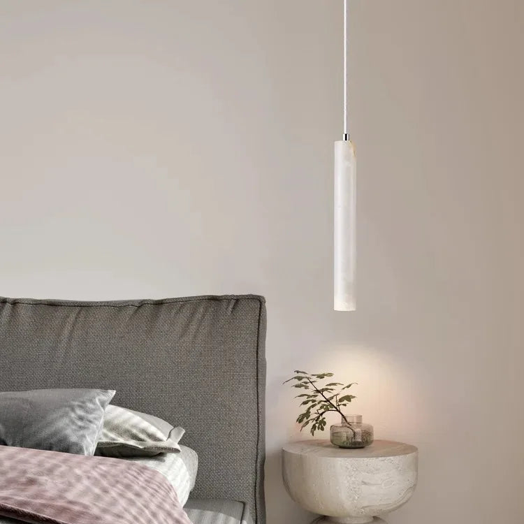 Neri Travertine Ceiling Light – Calm Light for Bedside & Bedroom