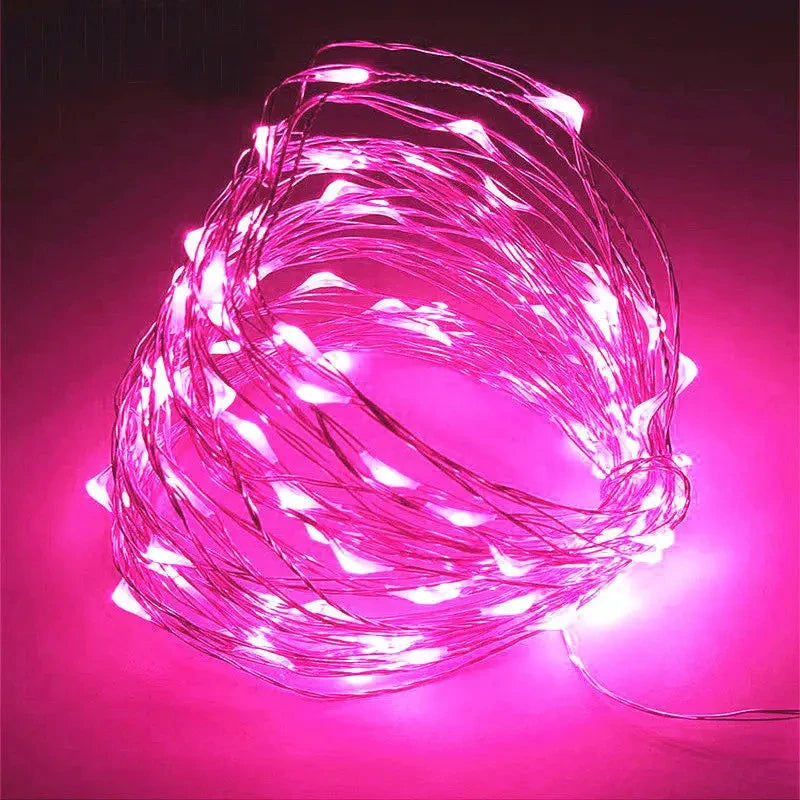 1Pack Fairy Light String Led Copper Wire String Light 1/2/3/5/10M Battery Powered For Bedroom Garden Party Wedding Decoration