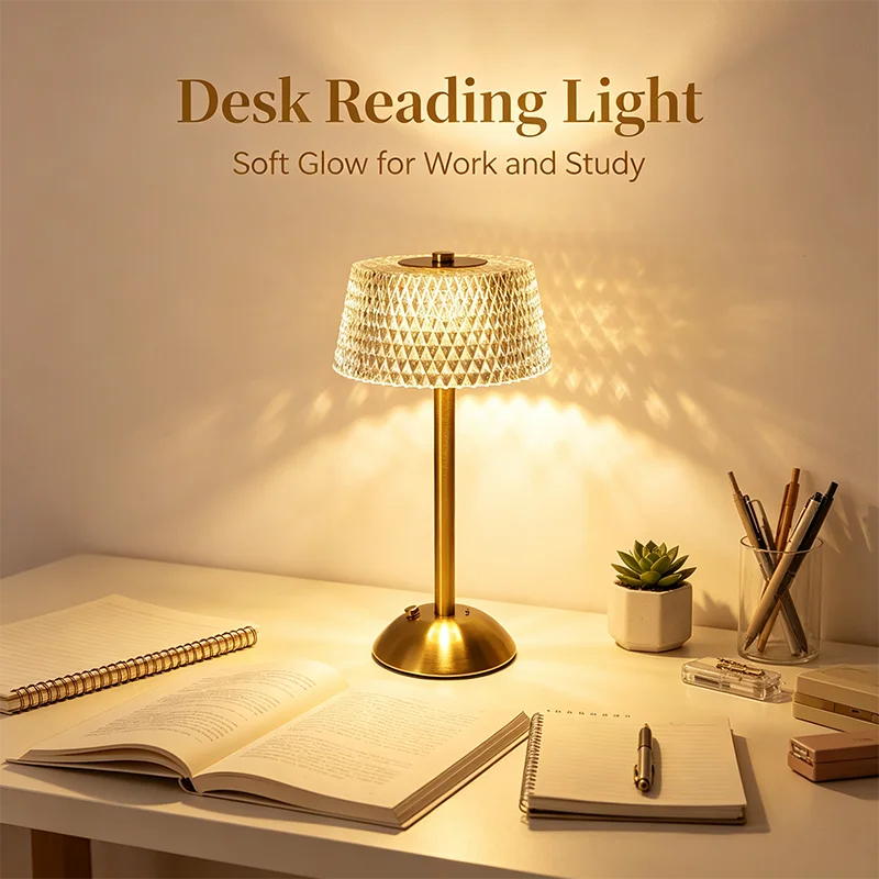Rechargeable LED Night Light Touch Bedroom Night Lamp Bedroom Study Bedside Atmosphere Decoration Glass LED Table Lamps
