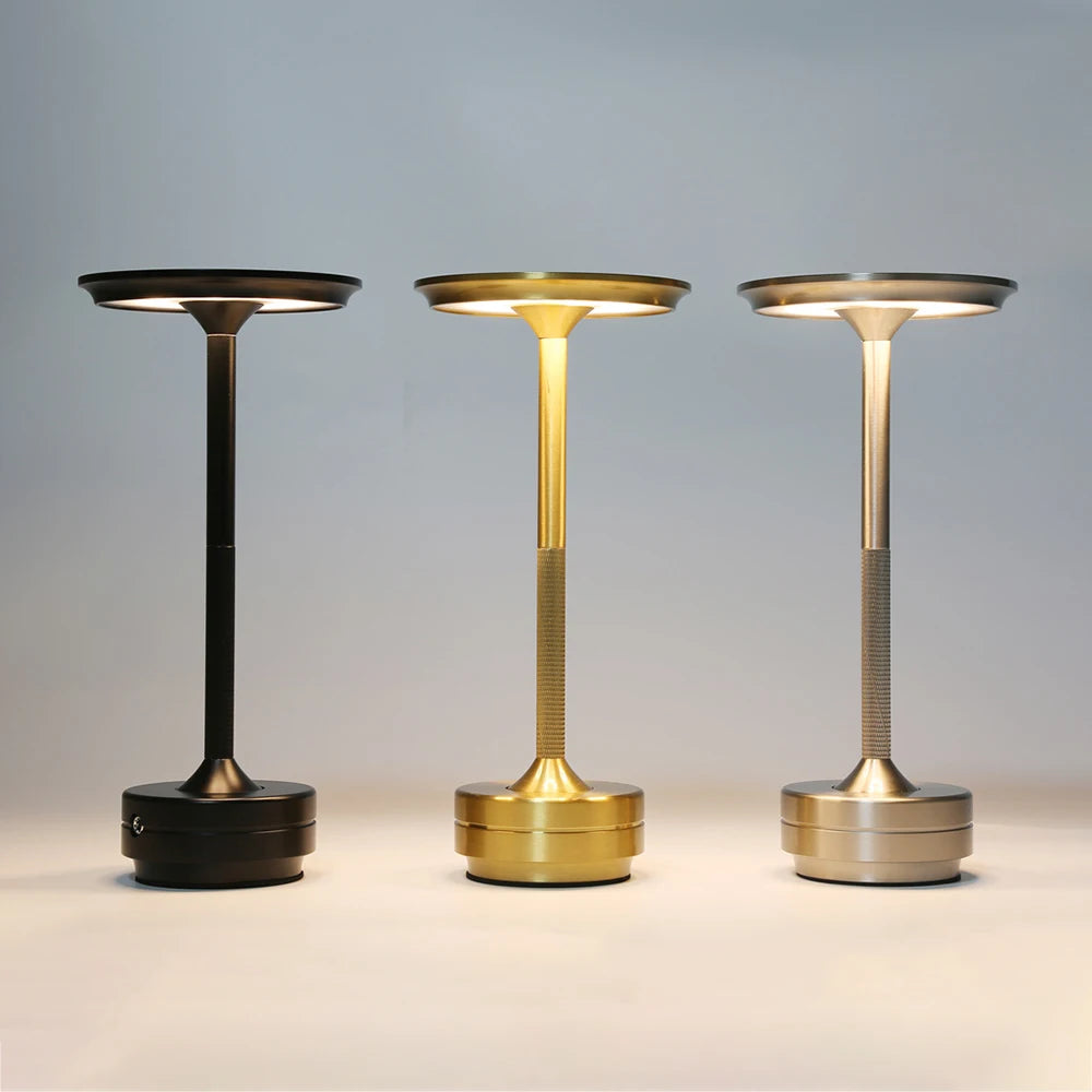 GGbingo Rechargeable Wireless Table Lamp LED Touch Sensor Desktop Night Light Reading Lamp for Hotel Bar Bedroom Decor Light