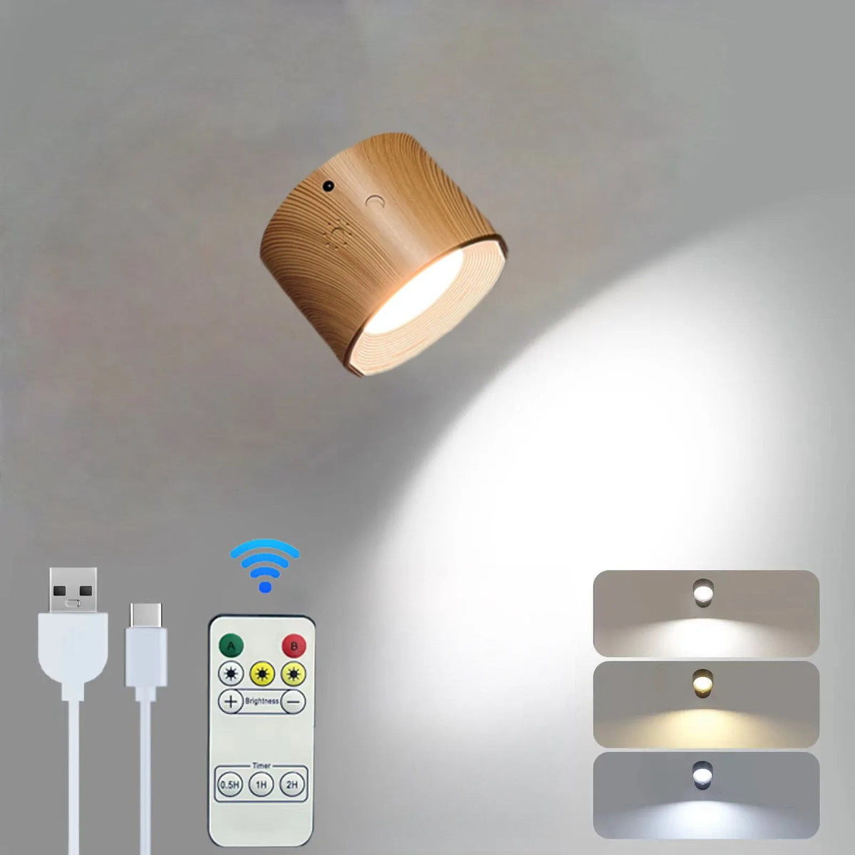 Led Double Head Wall Lamp Touch Control Remote 360 Rotatable USB Recharge Portable Night Light For Bedroom Lamp Decor Sconces