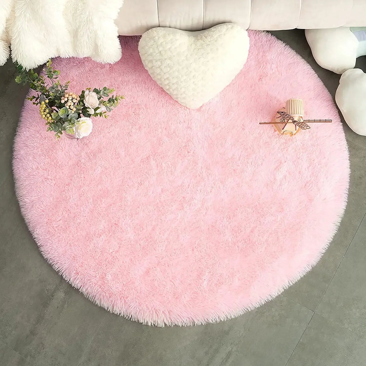 Fluffy Round Rug