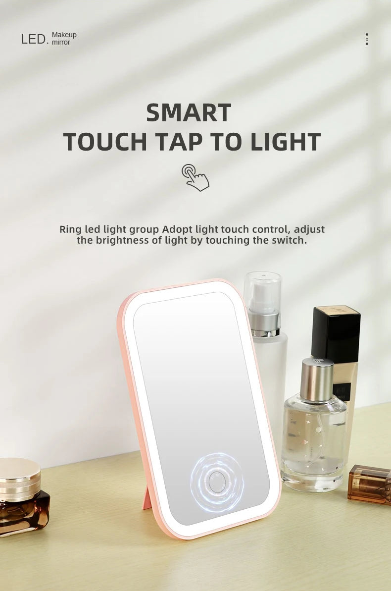 Avena Foldable Touch LED Makeup Mirror