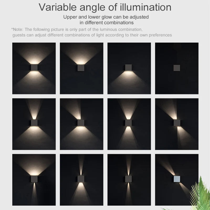 Una Square Up & Down Wall Light