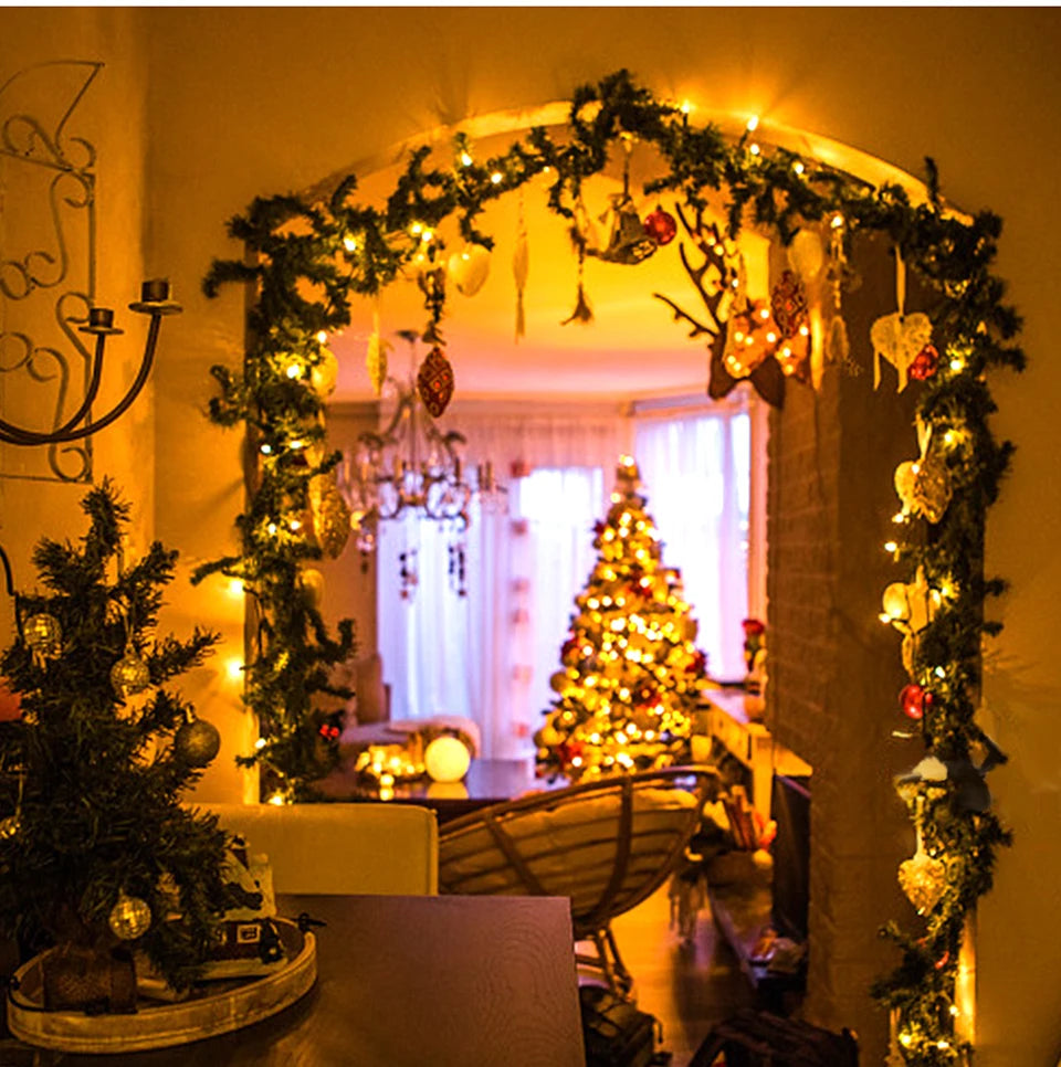 Waterproof LED Christmas Fairy String Lights White Warm RGB Lighting For Curtain Wedding Party Indoor Outdoor Home Decoration