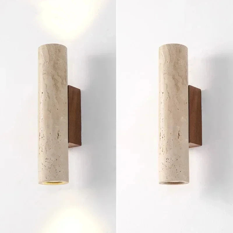 Elden Travertine Wall Light – Quiet Warmth for Bedside & Bedroom