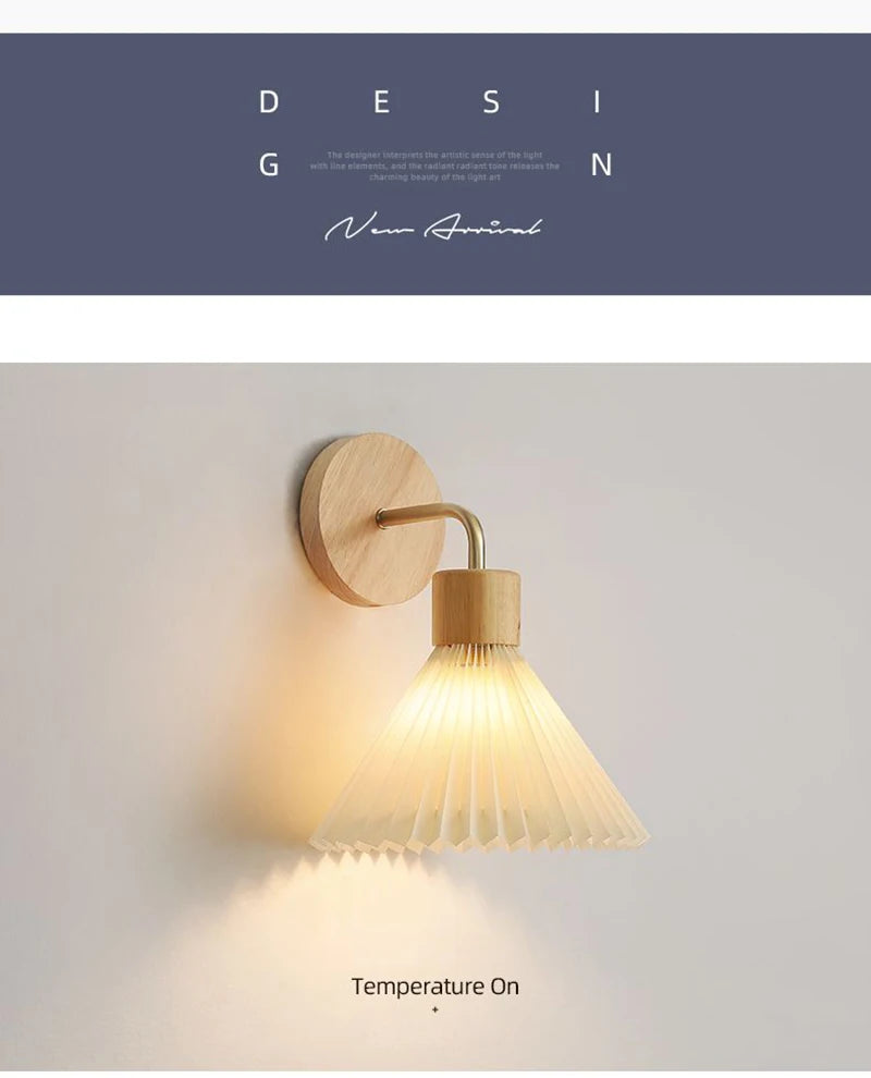 Nordic LED Wall Lamp Modern Wood Wall Light Indoor Lighting Room Decor Sconces For Bedside Bedroom Living Room Hotel E27 Bulb