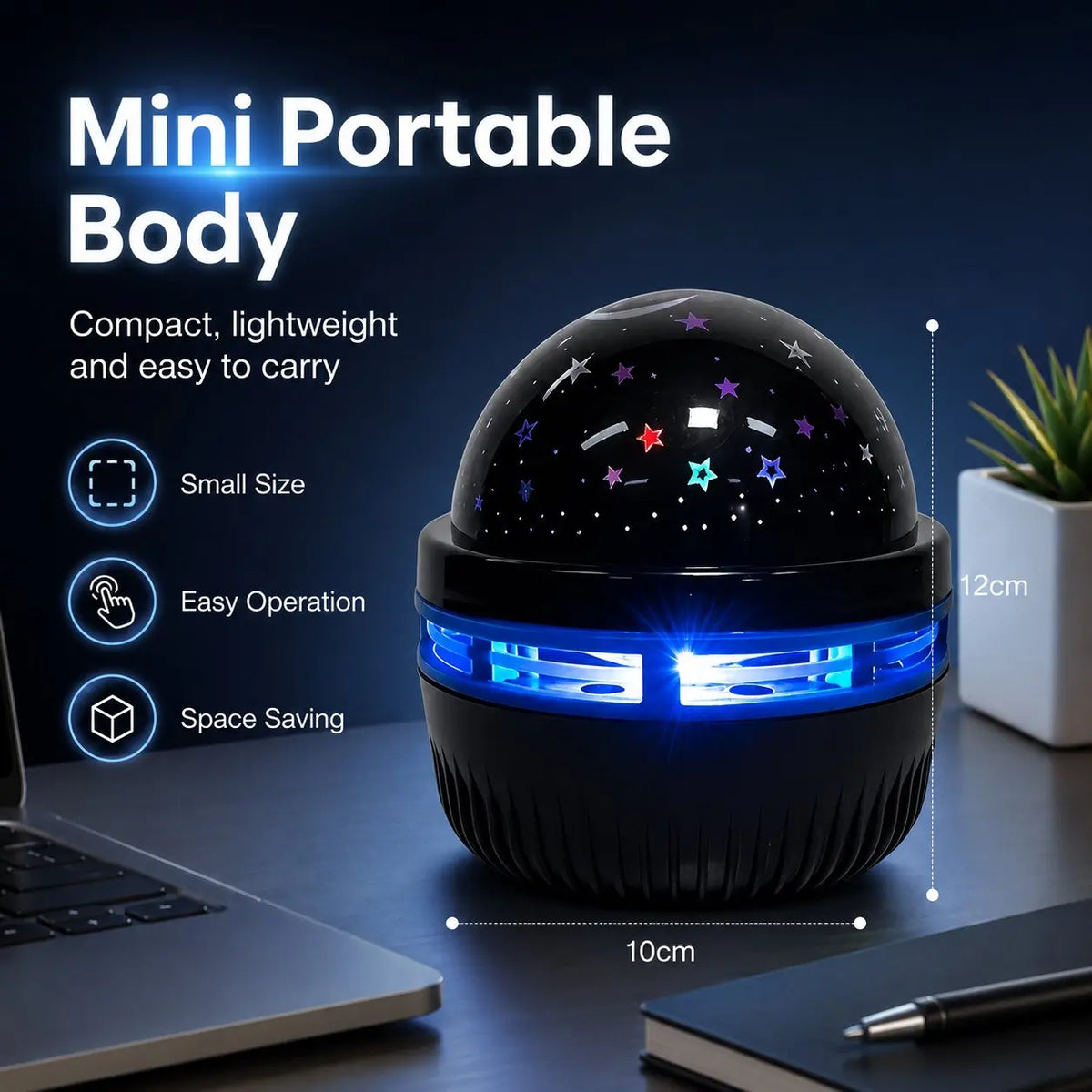 Starry Sky Projector Lamp RGB Galaxy Light Moon Star LED Night Lamp USB Ambient Light Bedroom Home Party Decoration
