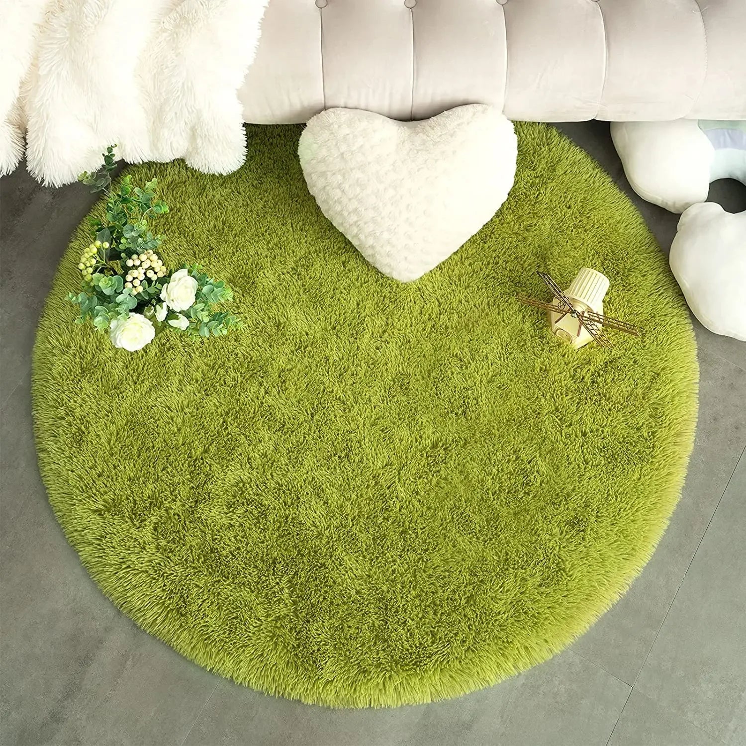 Fluffy Round Rug