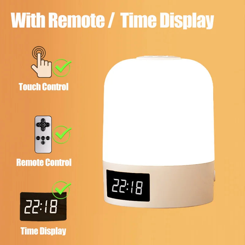 Touch Night Light Rechargeable 3 Color Wireless Baby's Room Bedside Lamp USB LED Night Light Ambient Soft Light For Kids Gift