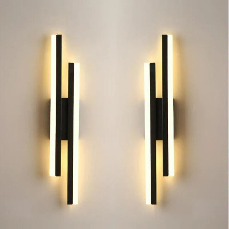 LED Wall Lamp Bedroom Wall Sconces Copper Line Pipe Acrylic Lampshade Indoor Lighting for Living Room Corridor Light Fixture