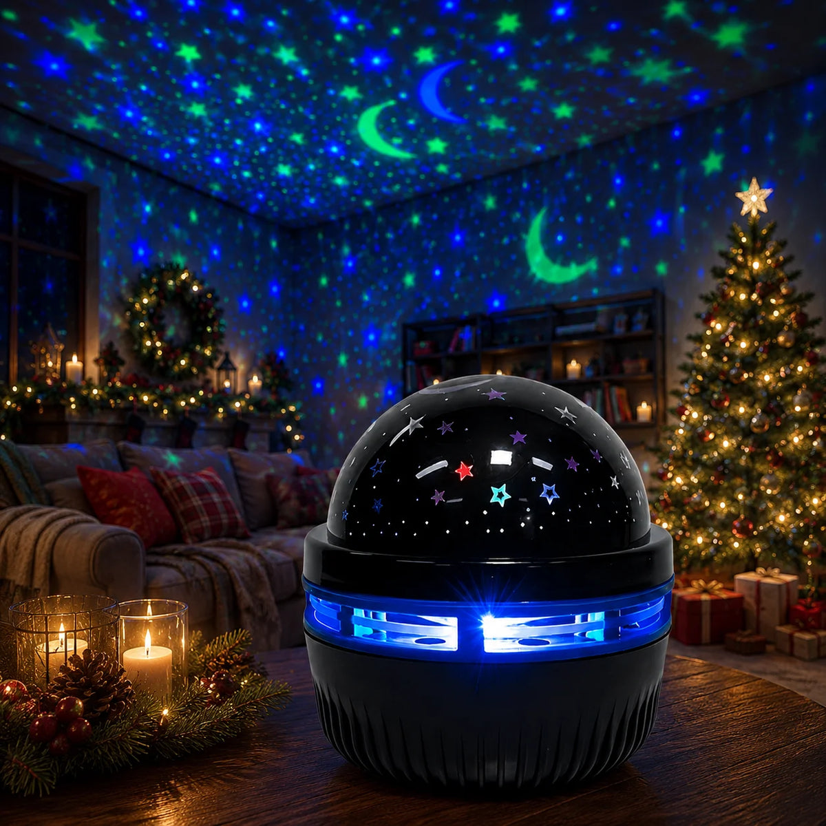 Starry Sky Projector Lamp RGB Galaxy Light Moon Star LED Night Lamp USB Ambient Light Bedroom Home Party Decoration