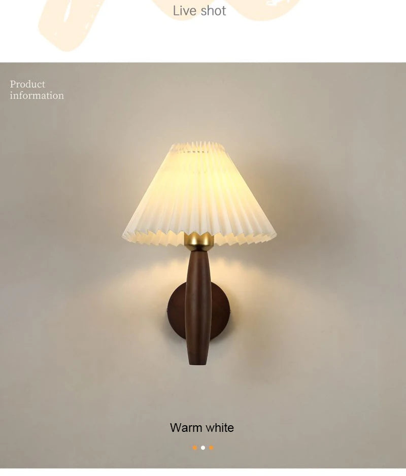 Nordic LED Wall Lamp Modern Wood Wall Light Indoor Lighting Room Decor Sconces For Bedside Bedroom Living Room Hotel E27 Bulb