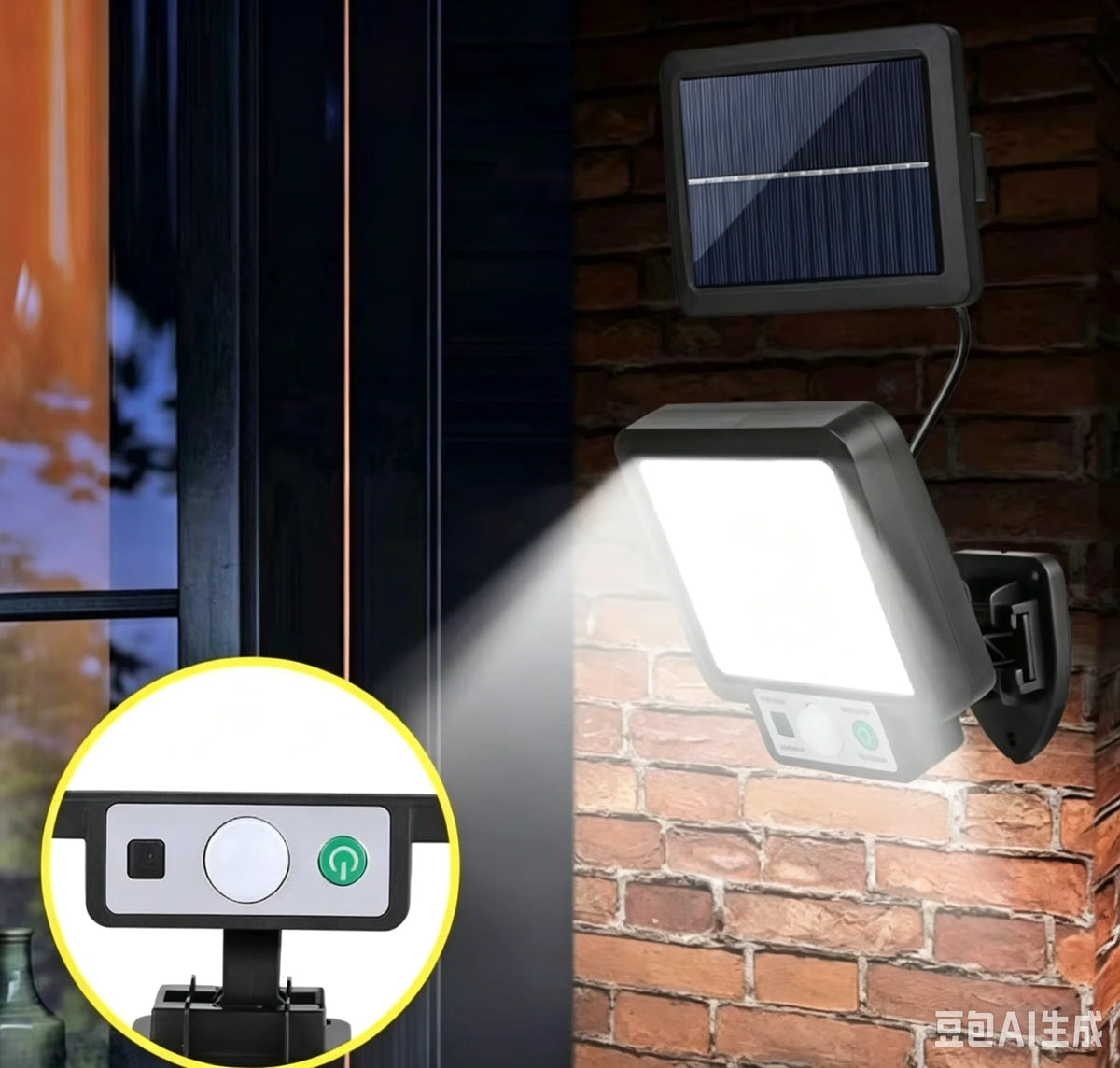Outdoor Solar Split Wall Lamp Motion Sensor Waterproof LED Emergency Security Light for Garden Yard Pathway Decoration