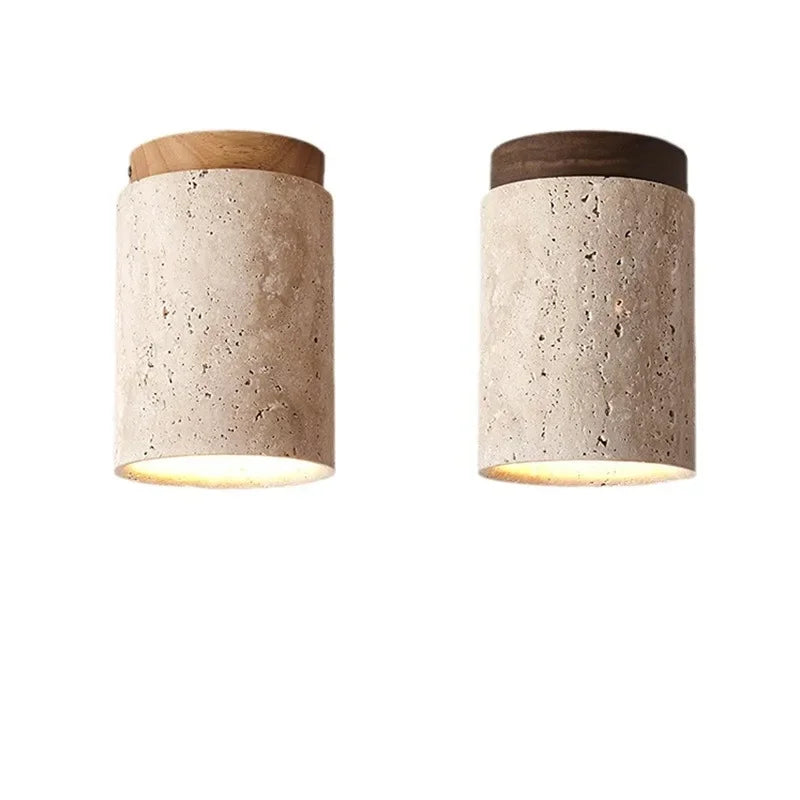 Maren Travertine Ceiling Light – Calm Light for Bedside & Bedroom