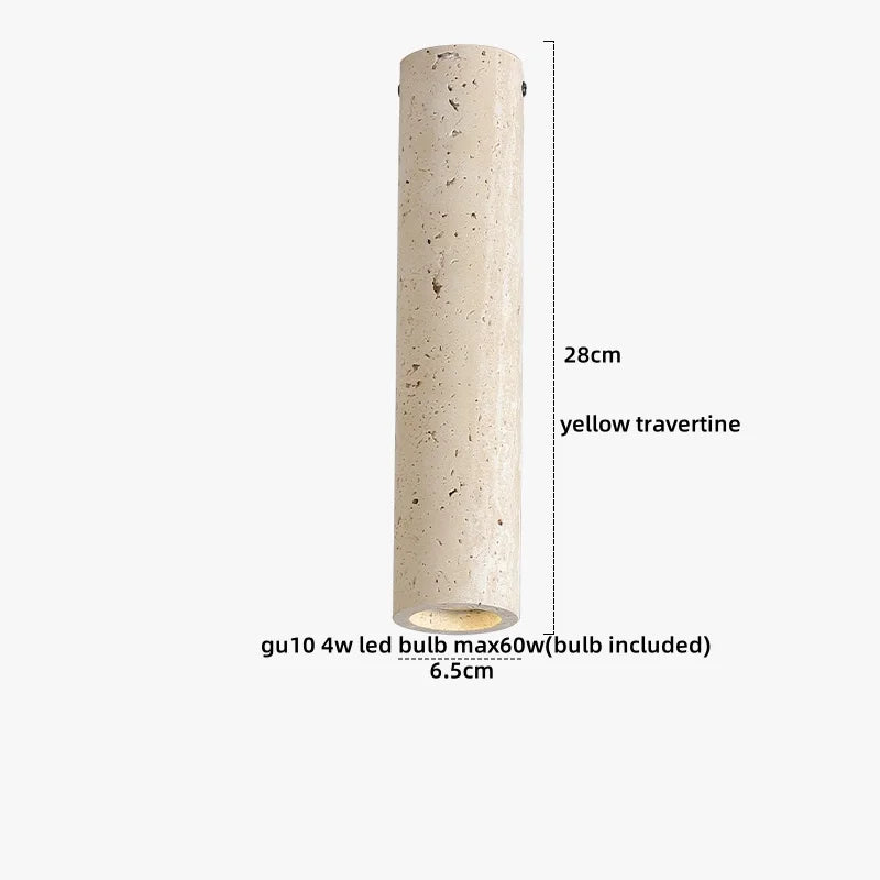 IWHD Natural Stone LED Ceiling Light Decoration Wabi-sabi Wind Aisle Corridor Living Room Modern Ceiling Lamp Yellow Travertine