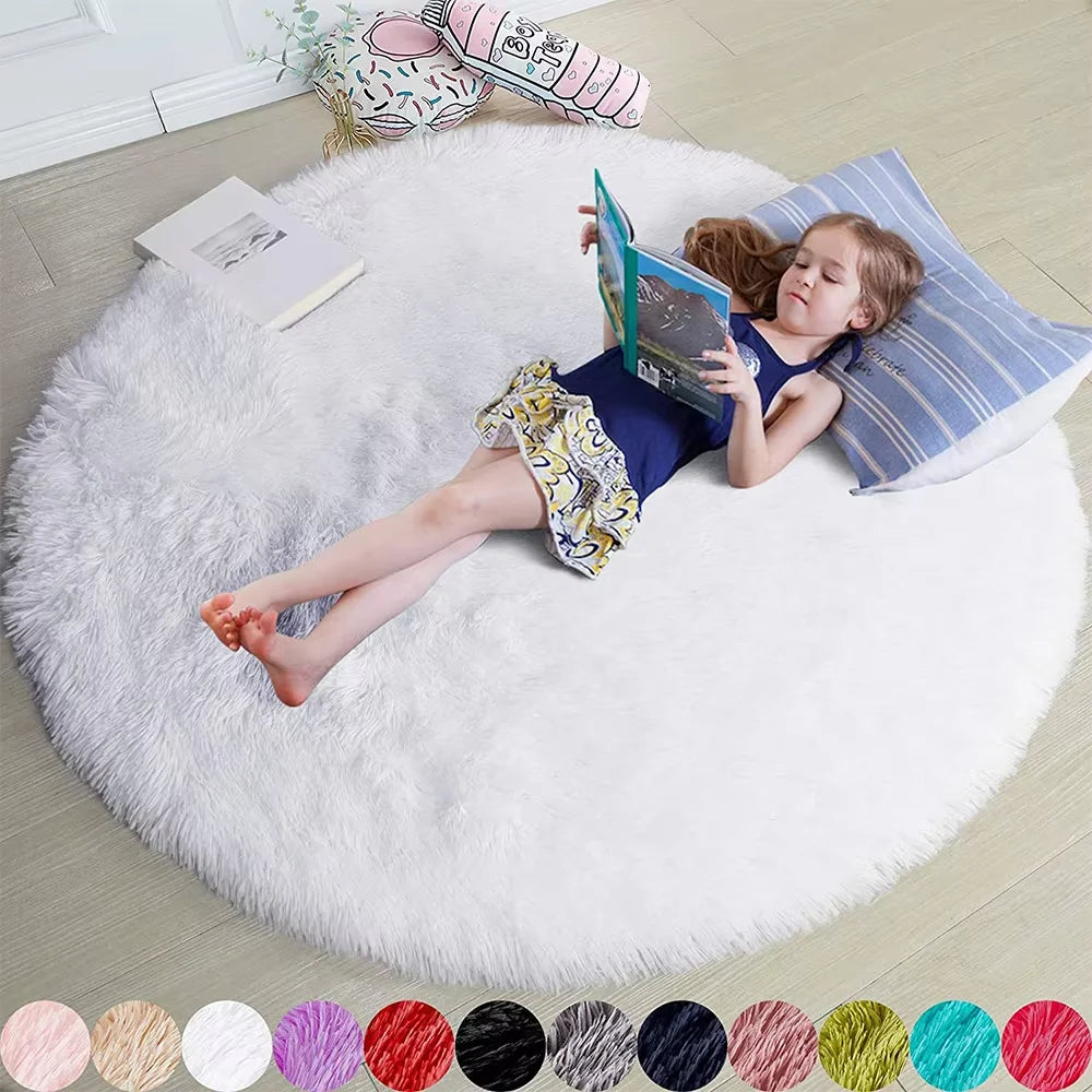 Fluffy Round Rug