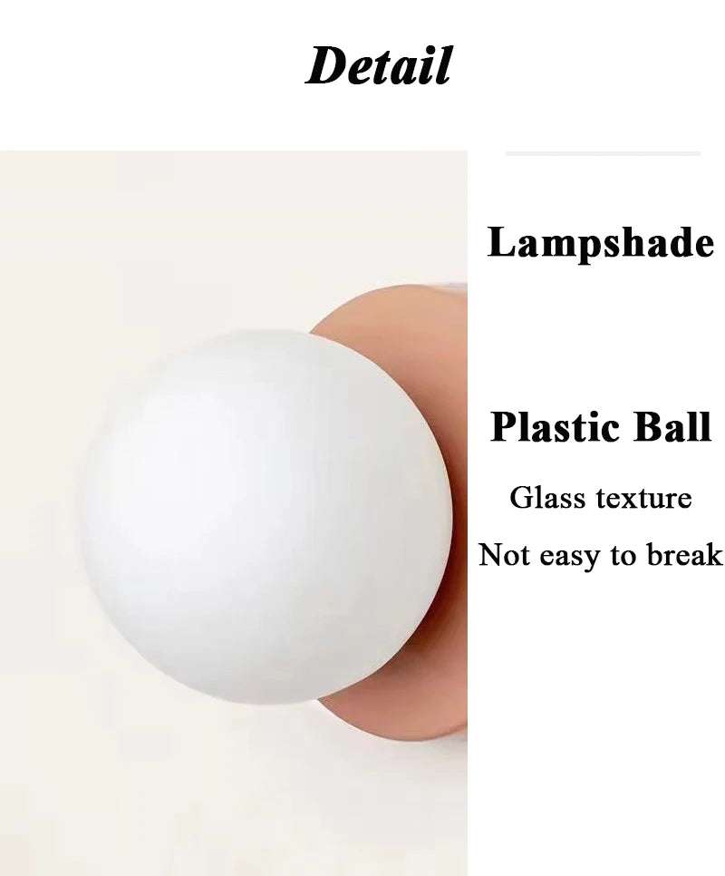 Macaron Soft Style Small Wall Lamp Iron Base With Plastic Material Ball Lampshade Sconce Light Modern Home Decor Soft E27 Lustre