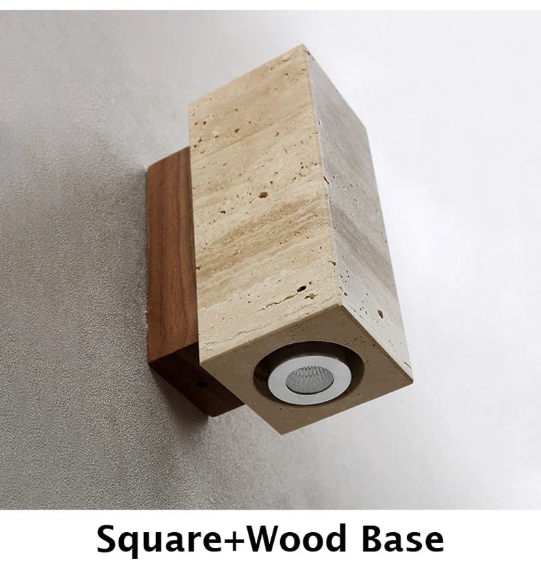 Niva Travertine Wall Light – Quiet Warmth for Bedside & Bedroom