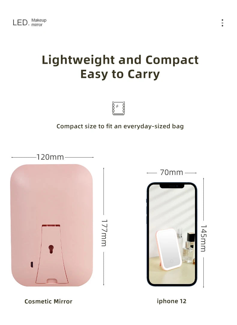 Avena Foldable Touch LED Makeup Mirror