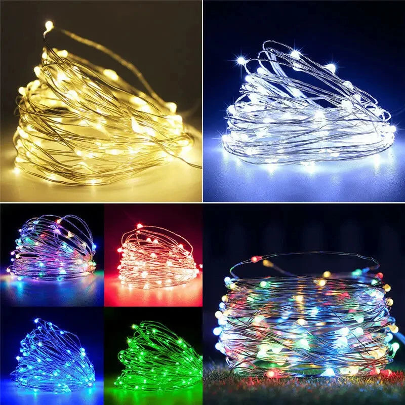 1Pack Fairy Light String Led Copper Wire String Light 1/2/3/5/10M Battery Powered For Bedroom Garden Party Wedding Decoration