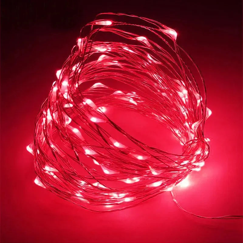 1Pack Fairy Light String Led Copper Wire String Light 1/2/3/5/10M Battery Powered For Bedroom Garden Party Wedding Decoration