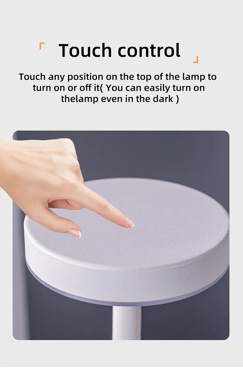 Cordless Touch Table Lamp for Modern Interiors | Florona