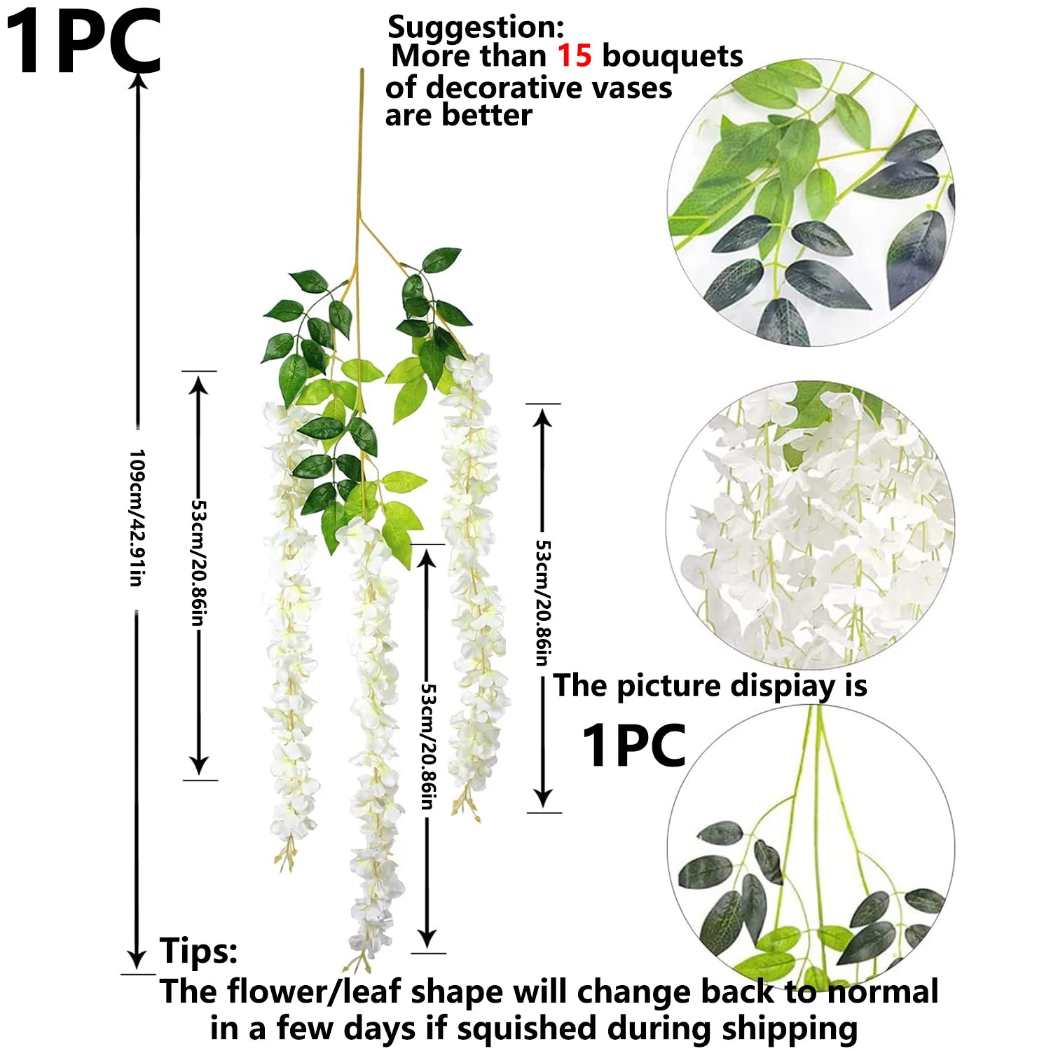 Vine Plastic Flowers