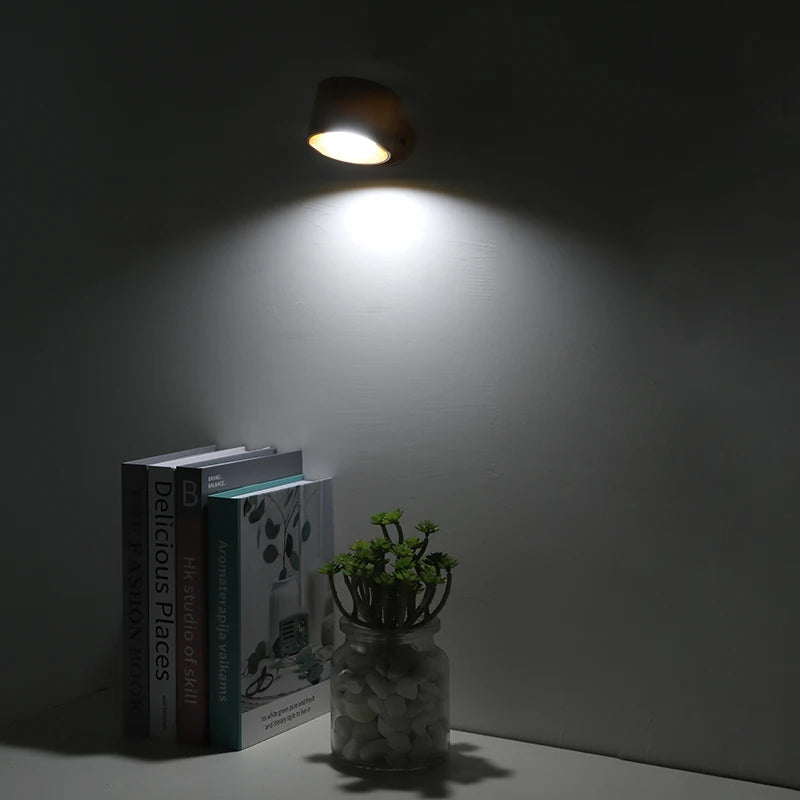 Led Double Head Wall Lamp Touch Control Remote 360 Rotatable USB Recharge Portable Night Light For Bedroom Lamp Decor Sconces