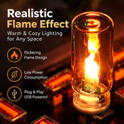 Vesa Flickering Glass Candle Light
